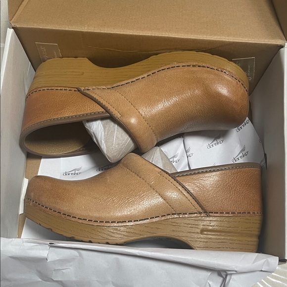 Dansko Light Brown Leather Slip-On Shoes - Picture 11 of 14